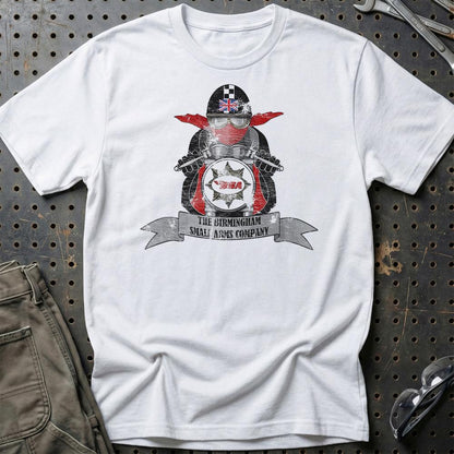 BSA Biker Vintage Style Unisex T-Shirt , Bomuld-Beklædning-BSA-Hvid-S-Garage Culture Shop- garage - man cave - merchandise