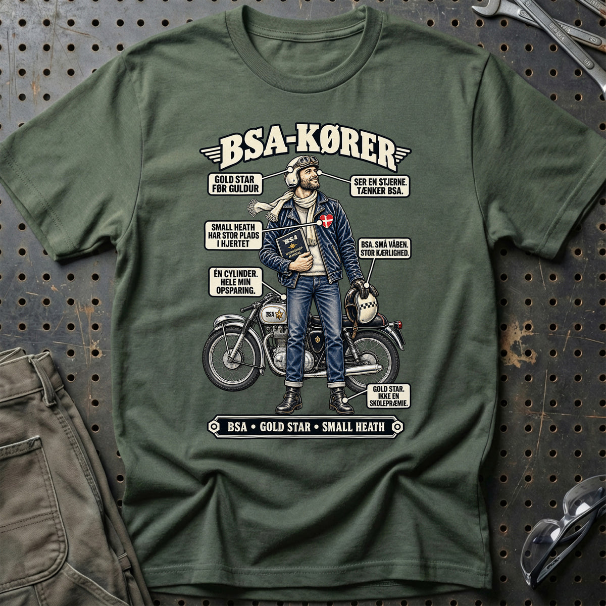 
BSA-Kører T-Shirt – Grøn Militær