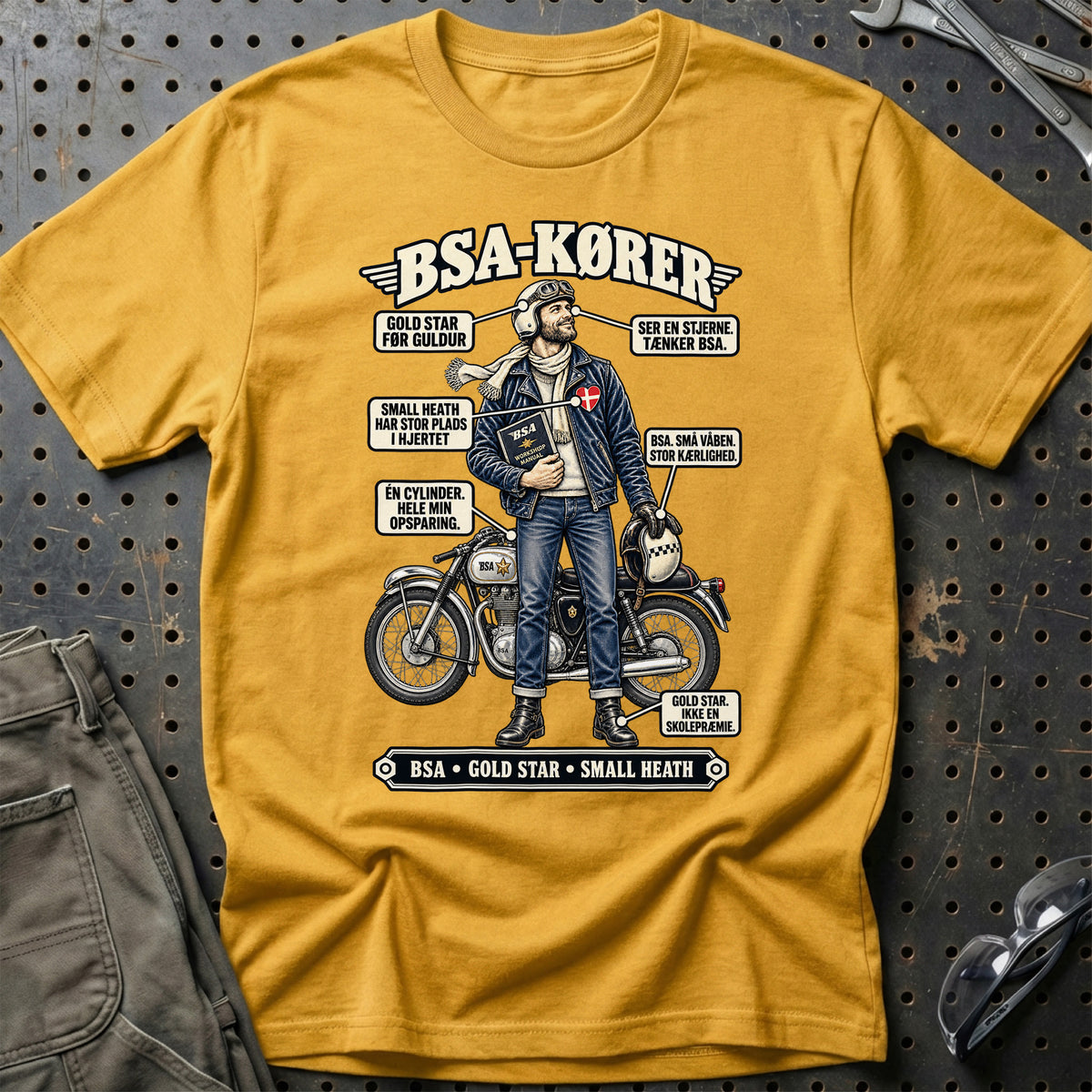 
BSA-Kører T-Shirt – Guld