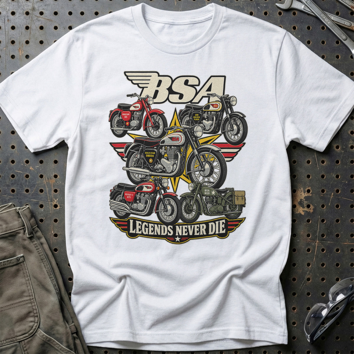 
Produktbillede af BSA Legends Never Die T-Shirt