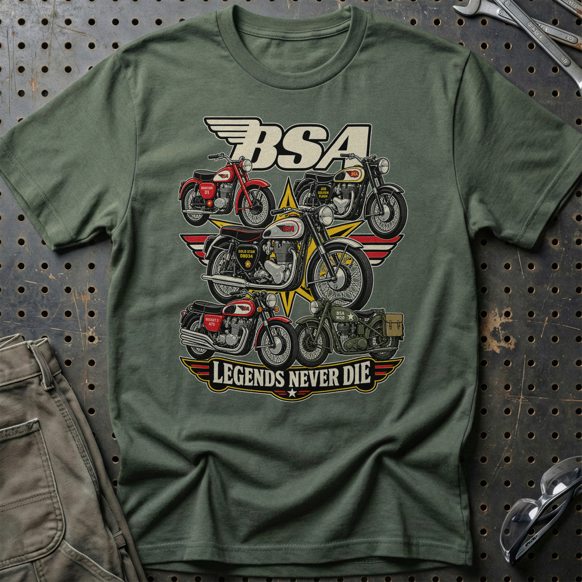 
Produktbillede af BSA Legends Never Die T-Shirt