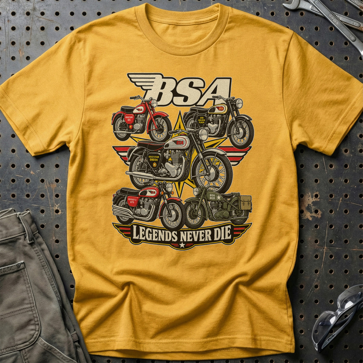 
Produktbillede af BSA Legends Never Die T-Shirt