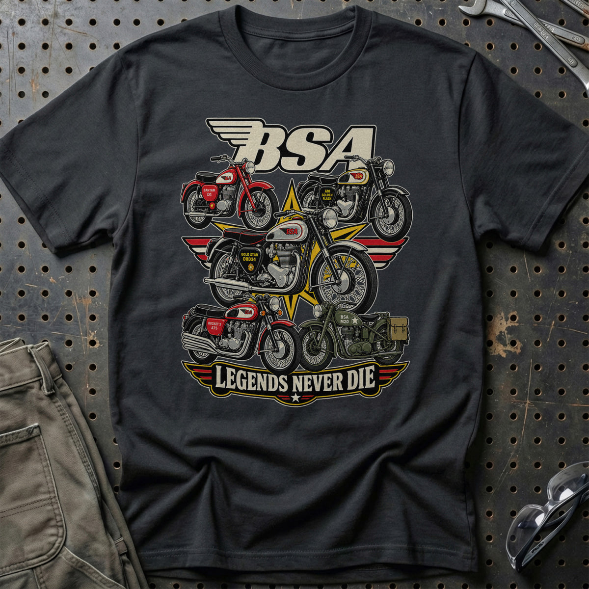 
Produktbillede af BSA Legends Never Die T-Shirt