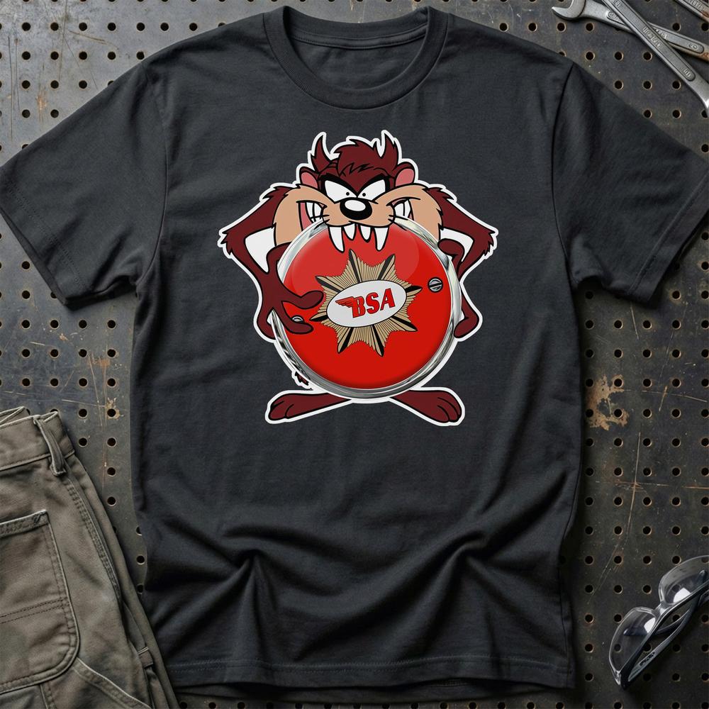BSA TAZ T-Shirt-Beklædning-BSA-Sort-S-Garage Culture Shop- garage - man cave - merchandise