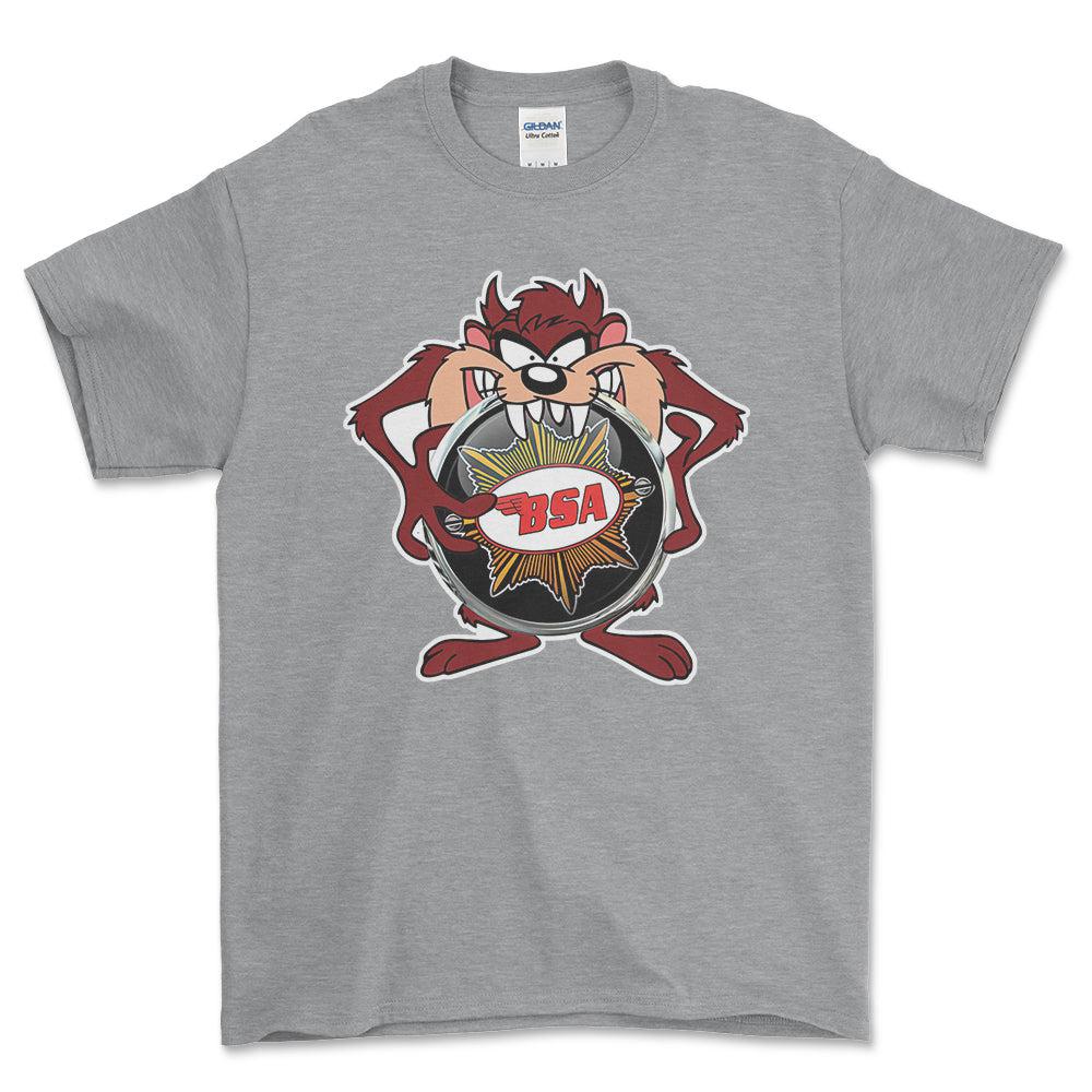 BSA TAZ Unisex T-Shirt , Bomuld-Beklædning-BSA-Grå Sport-S-Forside-Garage Culture Shop- garage - man cave - merchandise