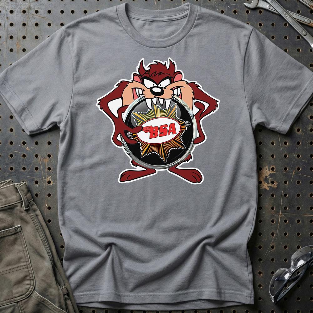 BSA TAZ Unisex T-Shirt , Bomuld-Beklædning-BSA-Grå Sport-S-Garage Culture Shop- garage - man cave - merchandise