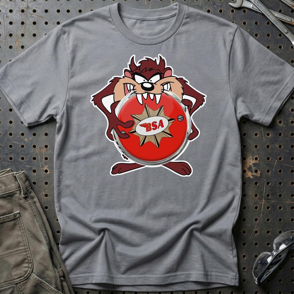 BSA TAZ Unisex T-Shirt , Bomuld-Beklædning-BSA-Grå Sport-S-Garage Culture Shop- garage - man cave - merchandise