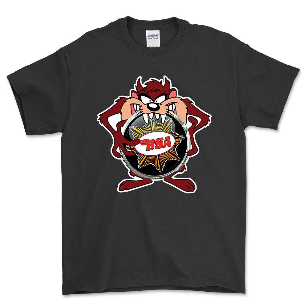 BSA TAZ Unisex T-Shirt , Bomuld-Beklædning-BSA-Sort-S-Forside-Garage Culture Shop- garage - man cave - merchandise