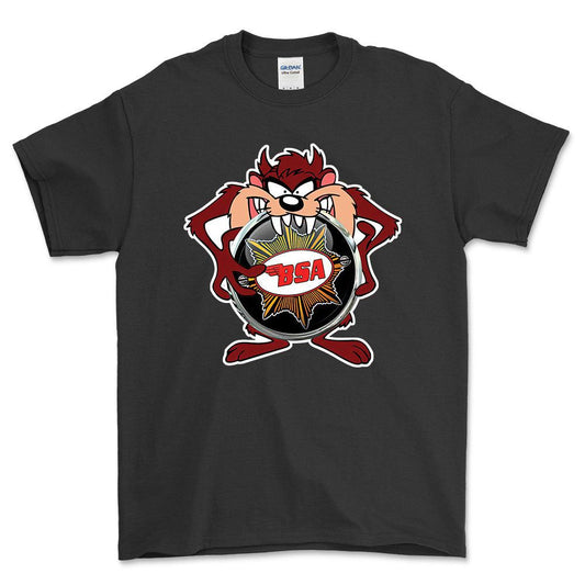 BSA TAZ Unisex T-Shirt , Bomuld-Beklædning-BSA-Sort-S-Forside-Garage Culture Shop- garage - man cave - merchandise
