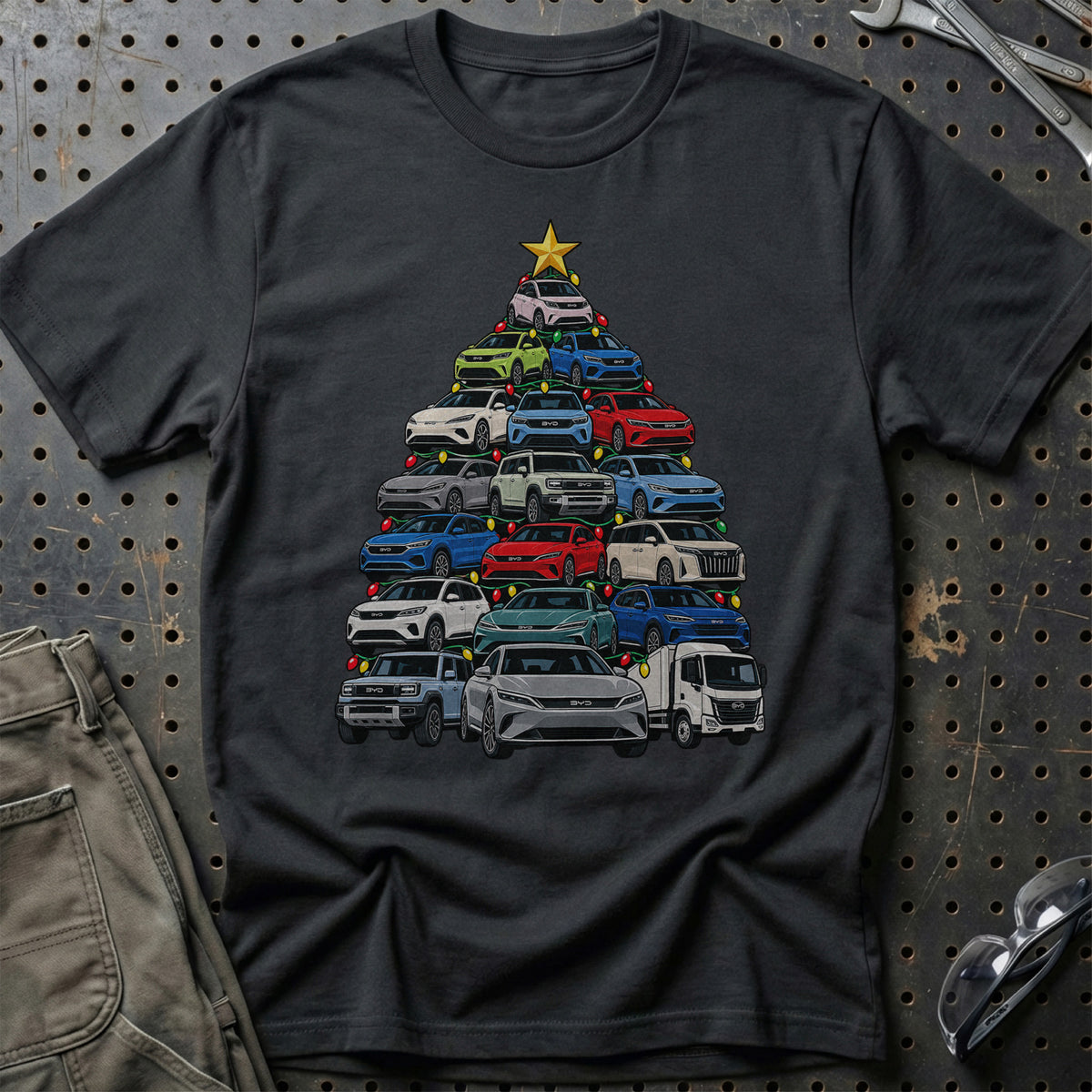 BYD Juletræ T-Shirt-Beklædning-BYD-Sort-S-Garage Culture Shop- garage - man cave - merchandise