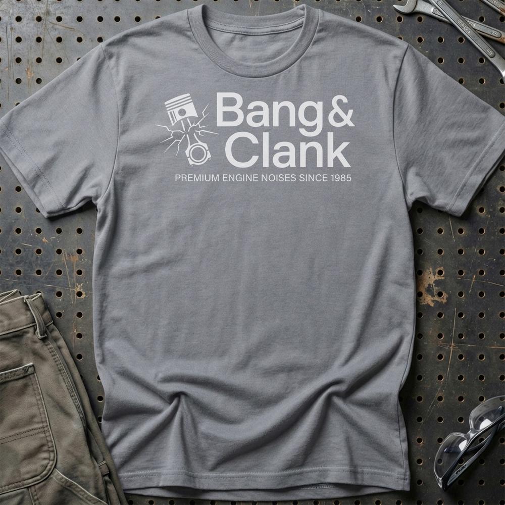 Bang & Clank - Unisex T-Shirt-Beklædning-Funny Garage-Grå Sport-S-Garage Culture Shop- garage - man cave - merchandise