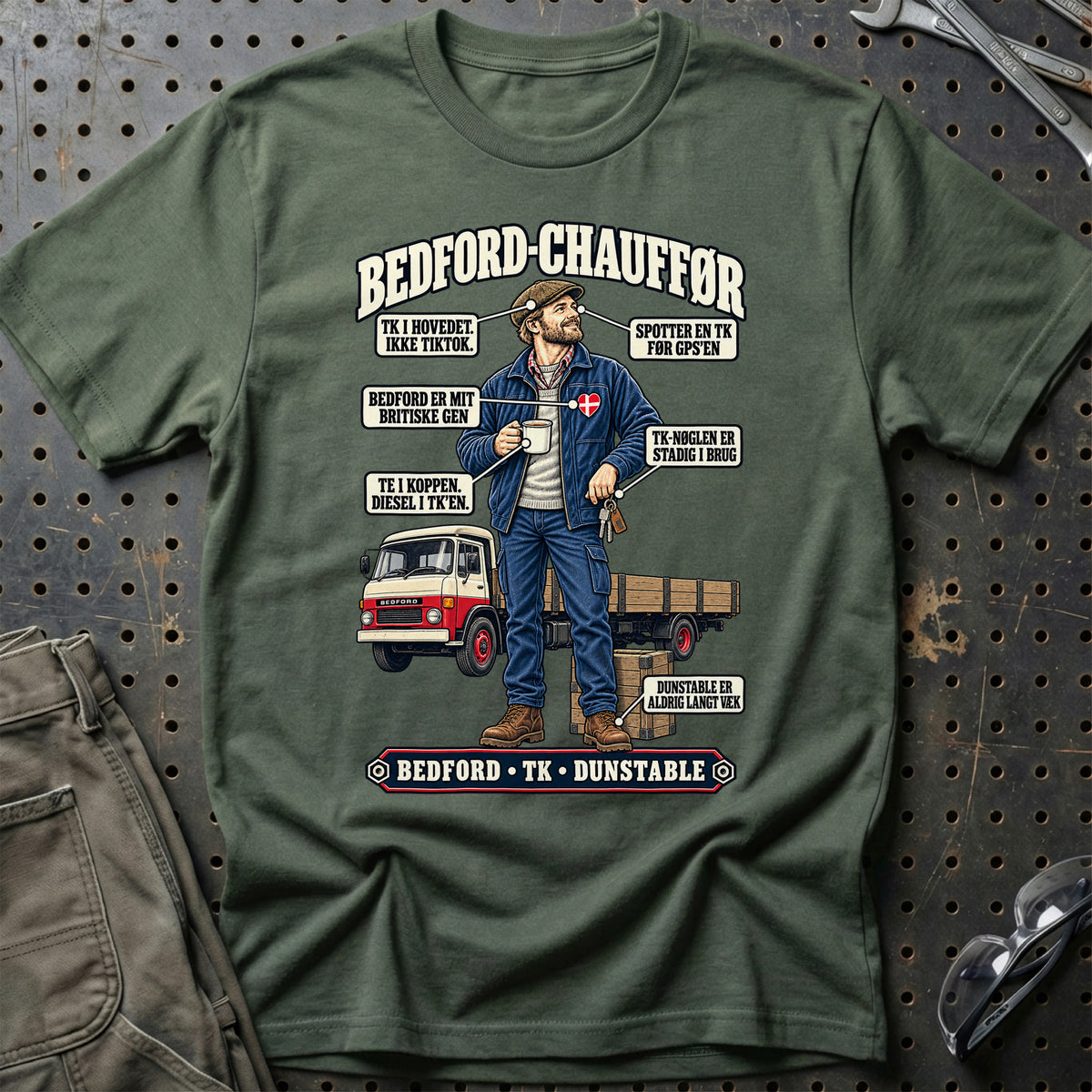 
Bedford-Chauffør T-Shirt – Grøn Militær