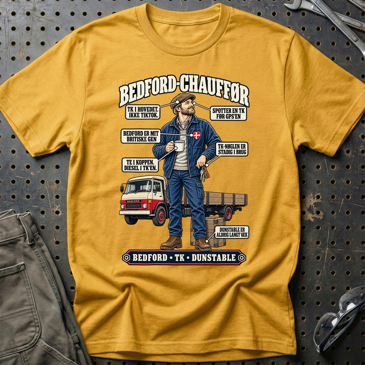 
Bedford-Chauffør T-Shirt – Guld