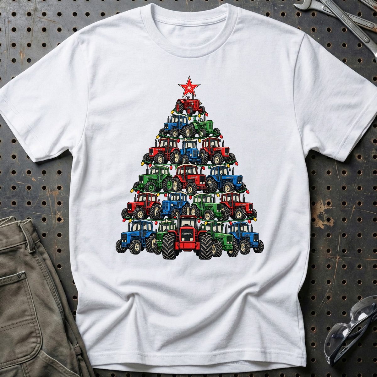 Belarus Juletræ T-Shirt – Hvid
