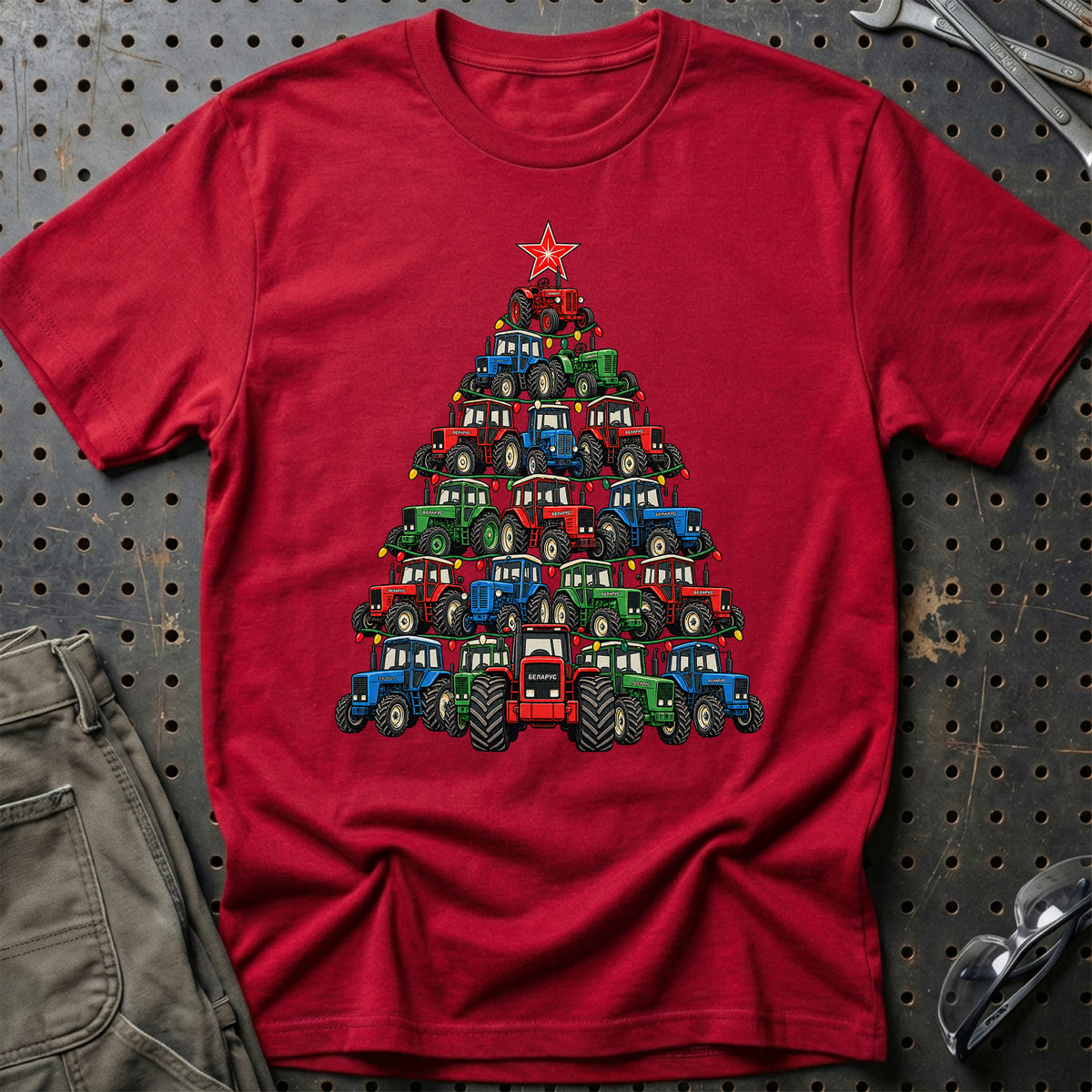 Belarus Juletræ T-Shirt – Rød