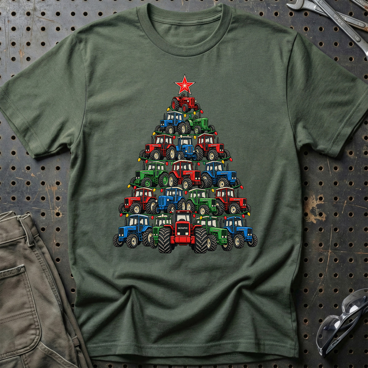 Belarus Juletræ T-Shirt – Grøn Militær