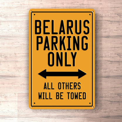 Belarus Parking Only Skilte, Musemåtte, Dørmåtte , Plakat-Parking skilte-Belarus-Garage Culture Shop- garage - man cave - merchandise