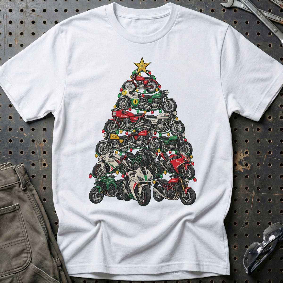 Benelli Juletræ T-Shirt – Hvid