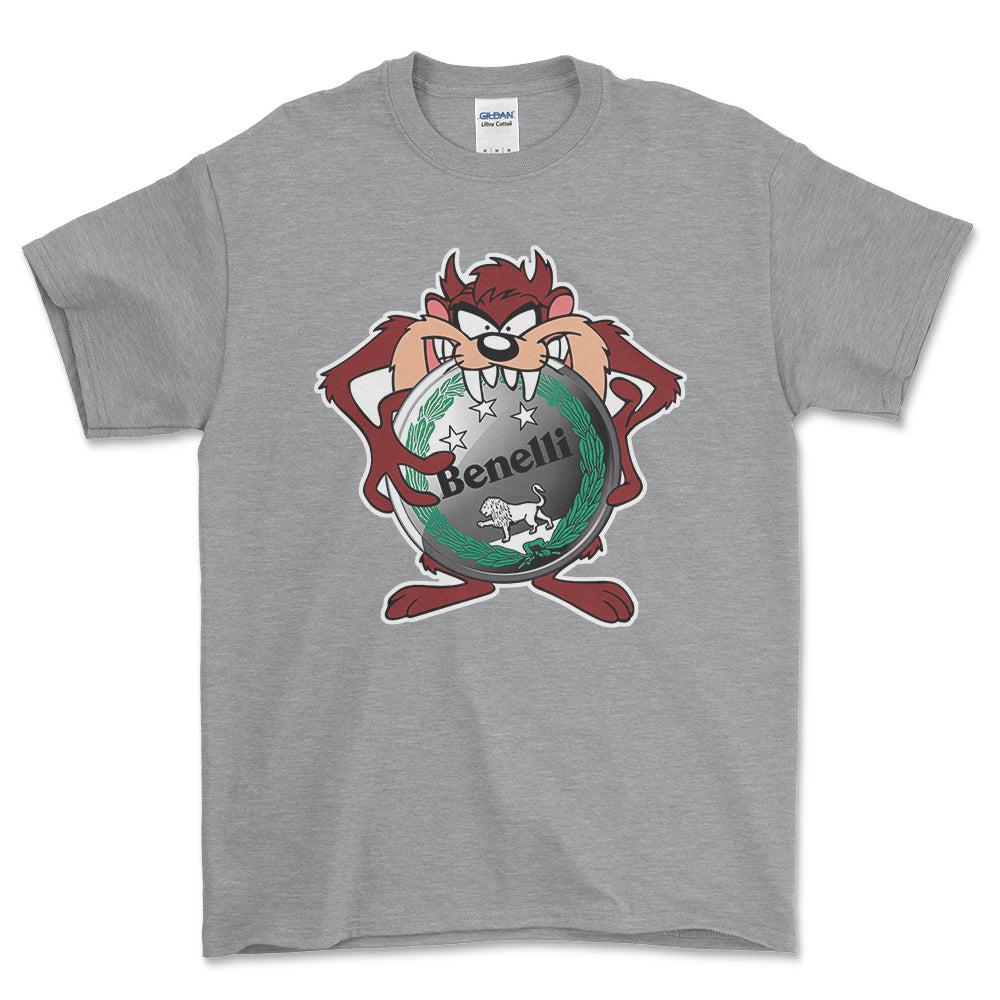 Benelli TAZ Unisex T-Shirt , Bomuld-Beklædning-Benelli-Grå Sport-S-Forside-Garage Culture Shop- garage - man cave - merchandise