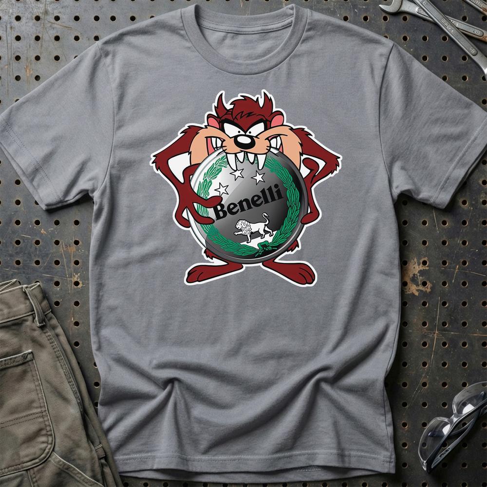 Benelli TAZ Unisex T-Shirt , Bomuld-Beklædning-Benelli-Grå Sport-S-Garage Culture Shop- garage - man cave - merchandise