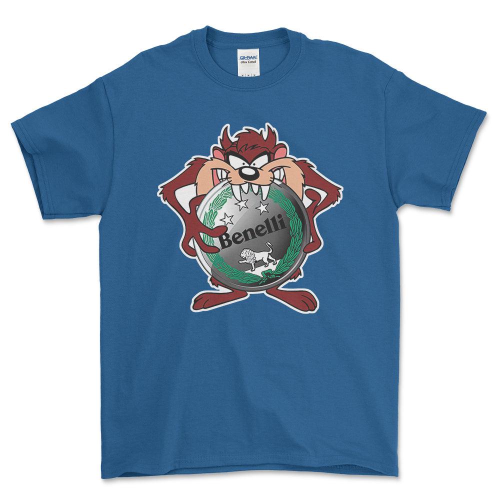 Benelli TAZ Unisex T-Shirt , Bomuld-Beklædning-Benelli-Blå Royal-S-Forside-Garage Culture Shop- garage - man cave - merchandise