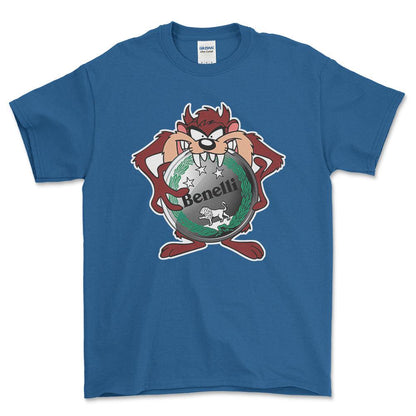 Benelli TAZ Unisex T-Shirt , Bomuld-Beklædning-Benelli-Blå Royal-S-Forside-Garage Culture Shop- garage - man cave - merchandise