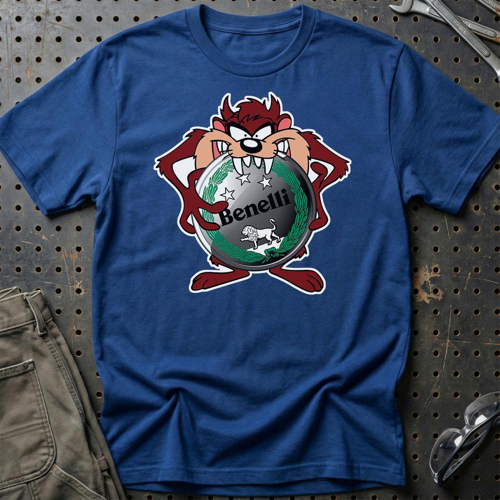 Benelli TAZ Unisex T-Shirt , Bomuld-Beklædning-Benelli-Blå Royal-S-Garage Culture Shop- garage - man cave - merchandise