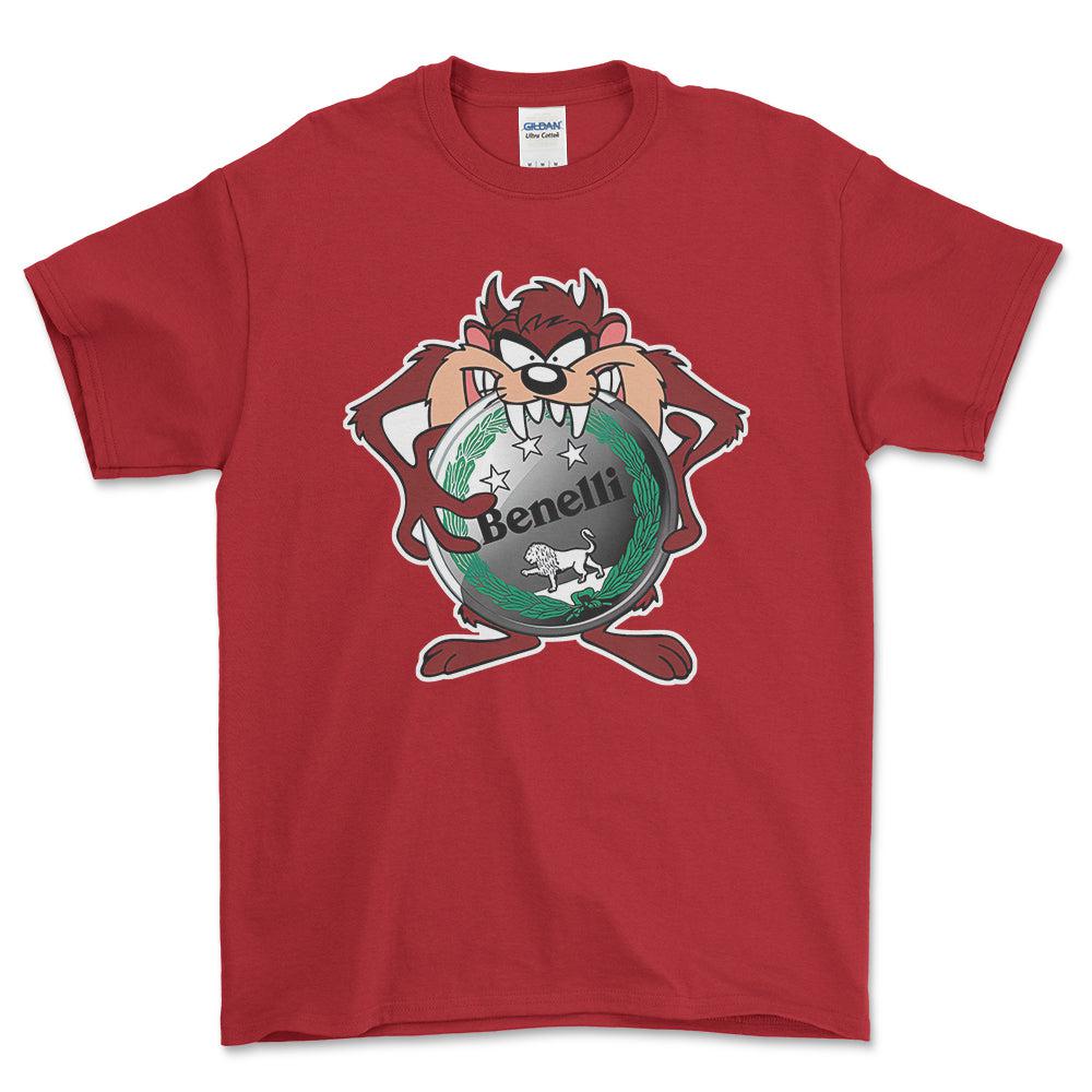 Benelli TAZ Unisex T-Shirt , Bomuld-Beklædning-Benelli-Rød-S-Forside-Garage Culture Shop- garage - man cave - merchandise