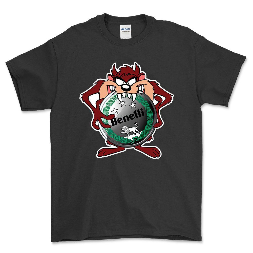 Benelli TAZ Unisex T-Shirt , Bomuld-Beklædning-Benelli-Sort-S-Forside-Garage Culture Shop- garage - man cave - merchandise