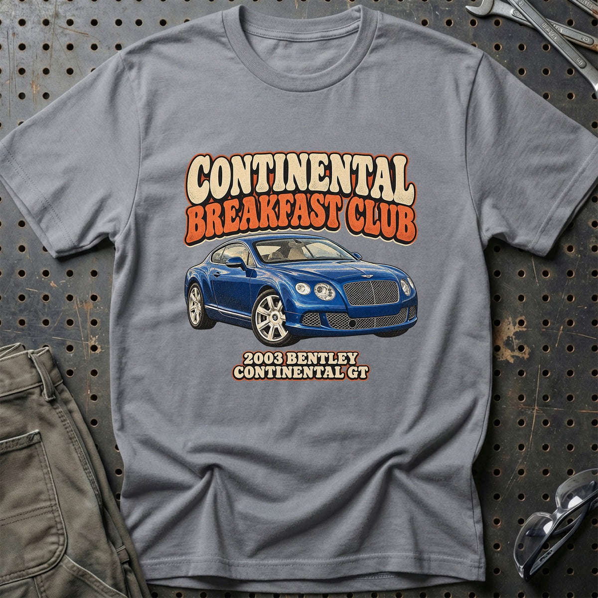 
Bentley Continental GT 2003 – Continental Breakfast Club T-Shirt – Grå Sport