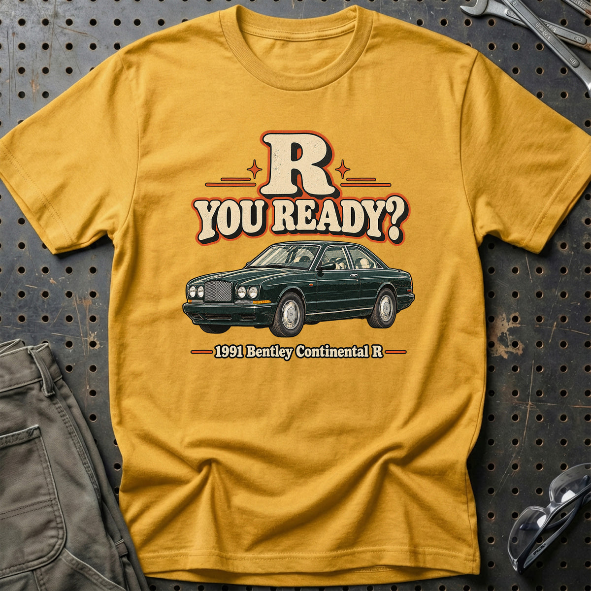 
Bentley Continental R 1991 – R You Ready? T-Shirt – Guld
