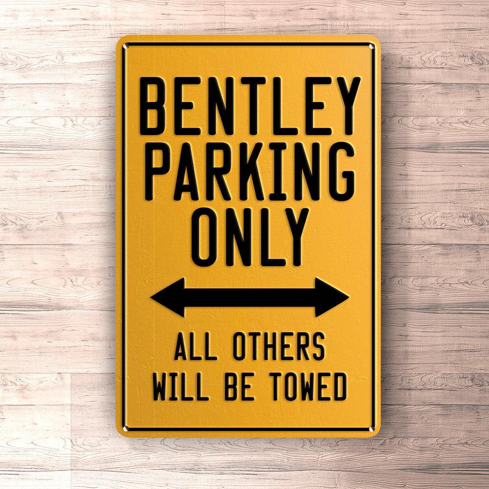 Bentley Parking Only Skilte, Musemåtte, Dørmåtte , Plakat-Parking skilte-Bentley-Garage Culture Shop- garage - man cave - merchandise