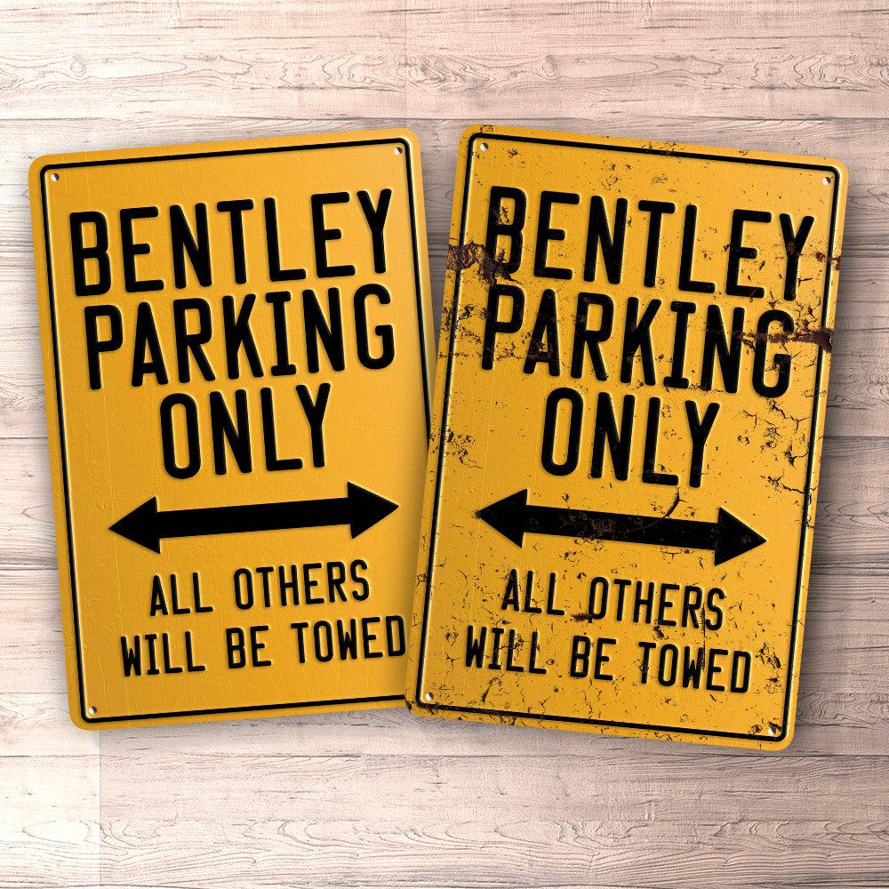 Bentley Parking Only Skilte, Musemåtte, Dørmåtte , Plakat-Parking skilte-Bentley-Garage Culture Shop- garage - man cave - merchandise