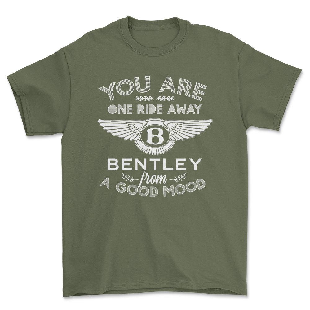 Bentley Unisex T-Shirt , Bomuld-Beklædning-Bentley-Grøn Militær-S-Forside-Garage Culture Shop- garage - man cave - merchandise