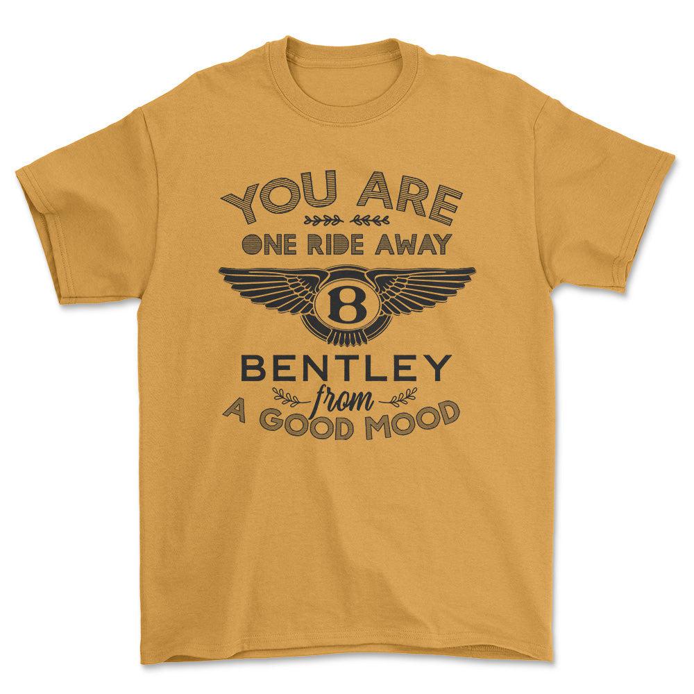 Bentley Unisex T-Shirt , Bomuld-Beklædning-Bentley-Guld-S-Forside-Garage Culture Shop- garage - man cave - merchandise
