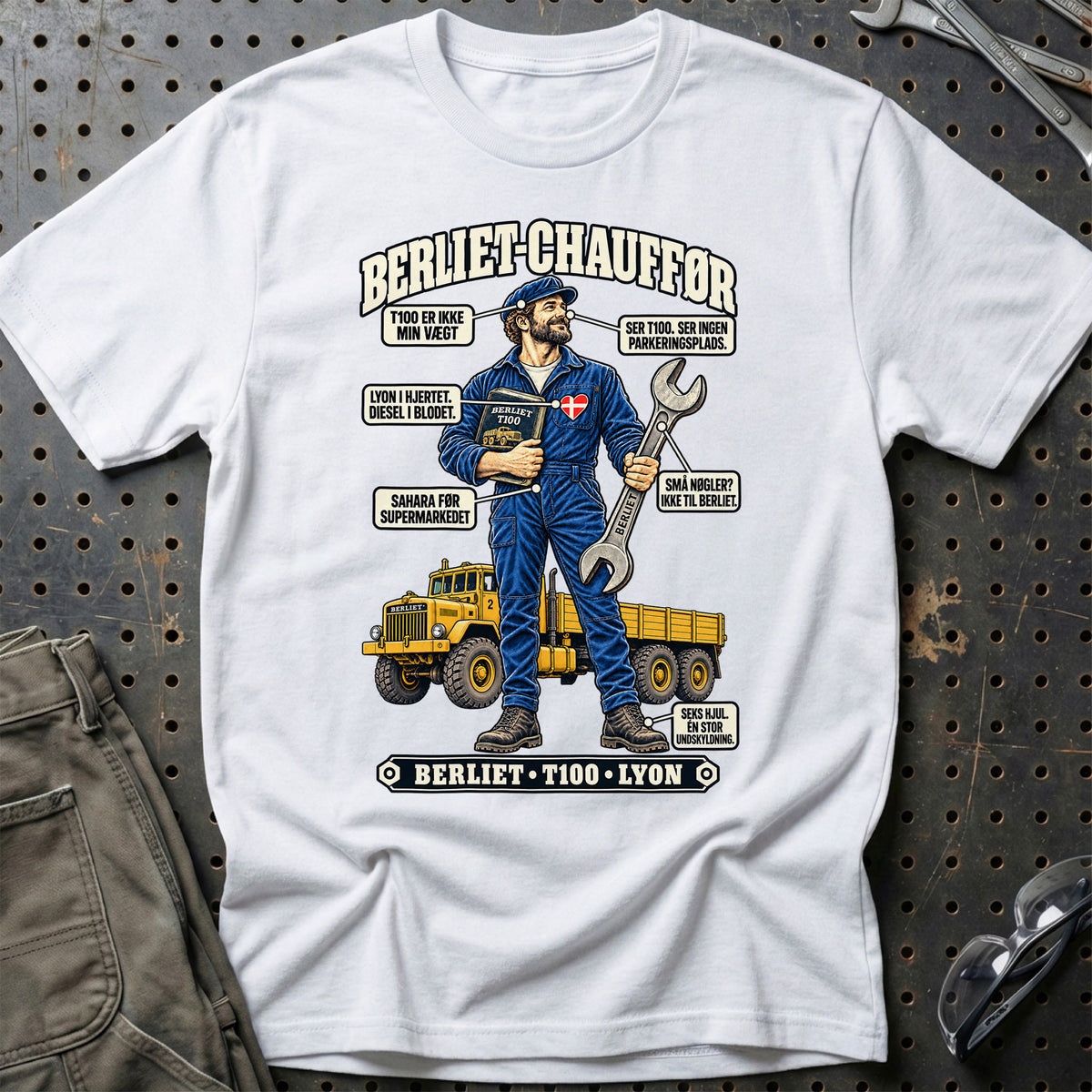 
Berliet-Chauffør T-Shirt – Hvid