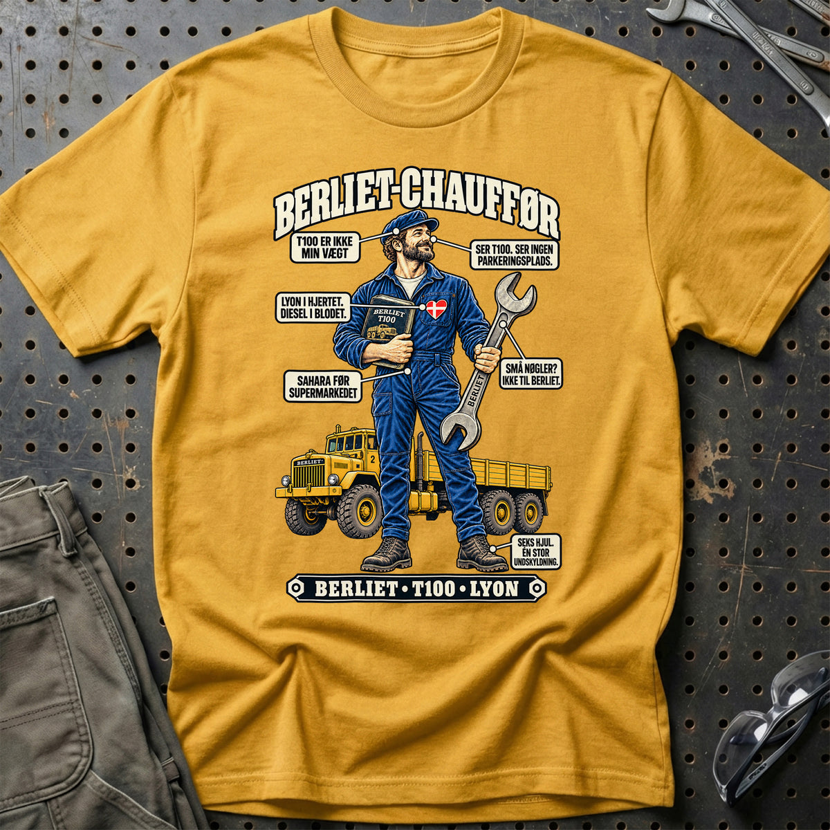 
Berliet-Chauffør T-Shirt – Guld