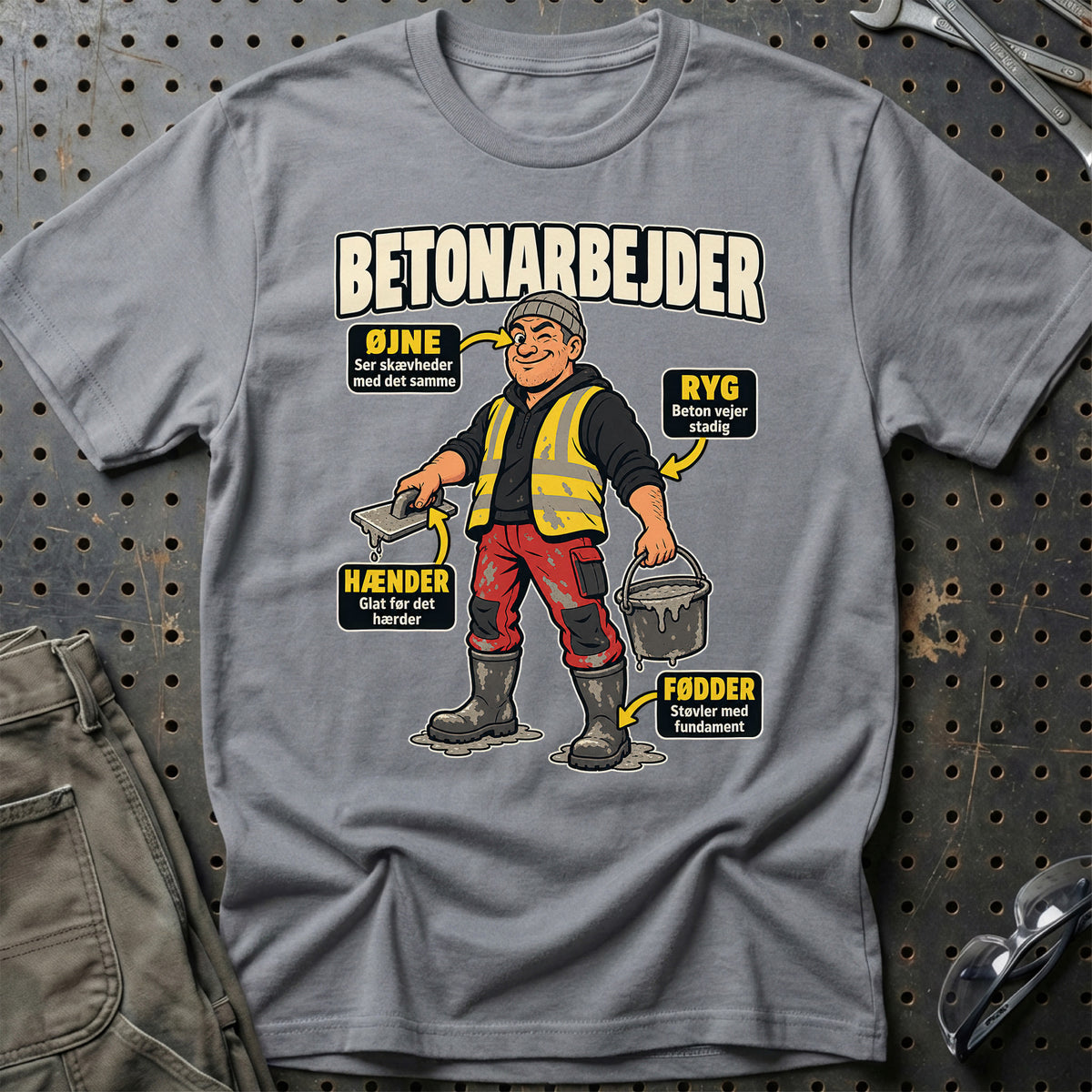 
Produktbillede af Betonarbejder – Anatomi T-Shirt