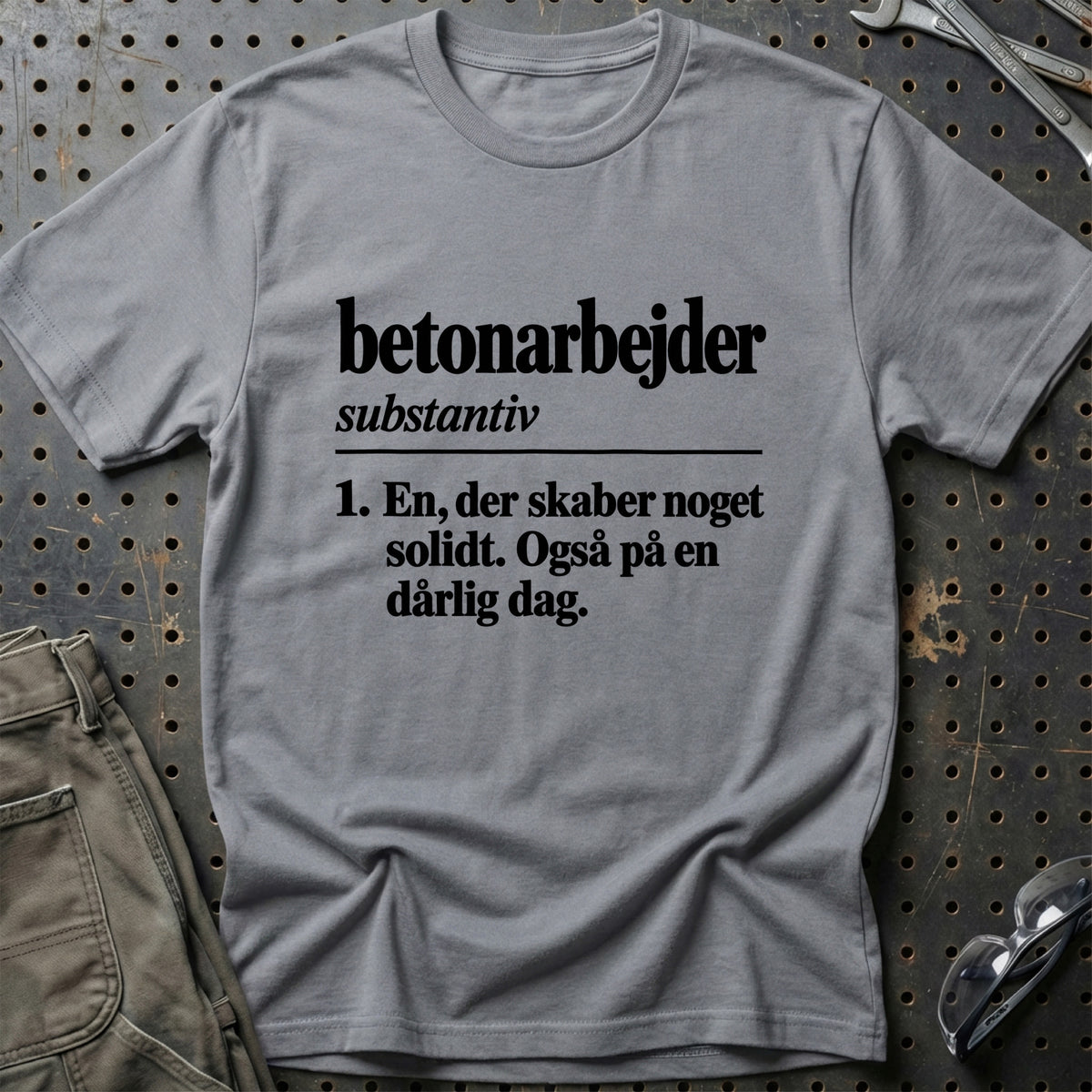 
Betonarbejder – Definition T-Shirt – Grå Sport
