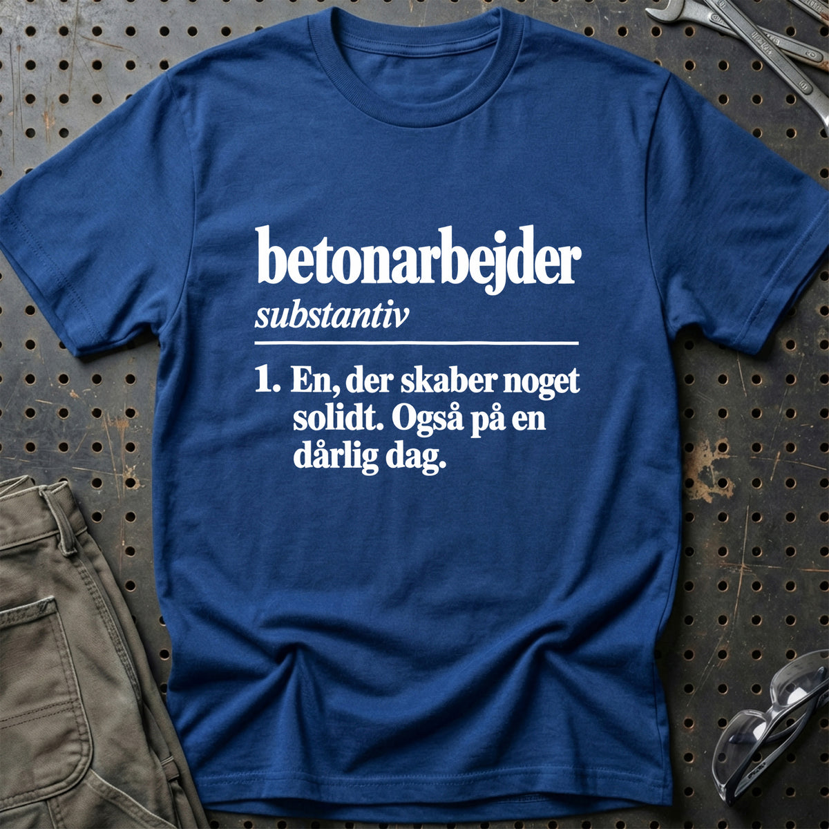 
Betonarbejder – Definition T-Shirt – Blå Royal