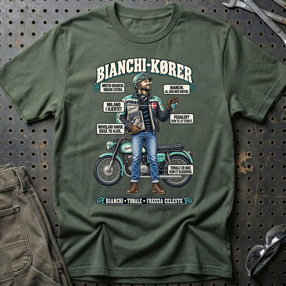 
Bianchi-Kører T-Shirt – Grøn Militær