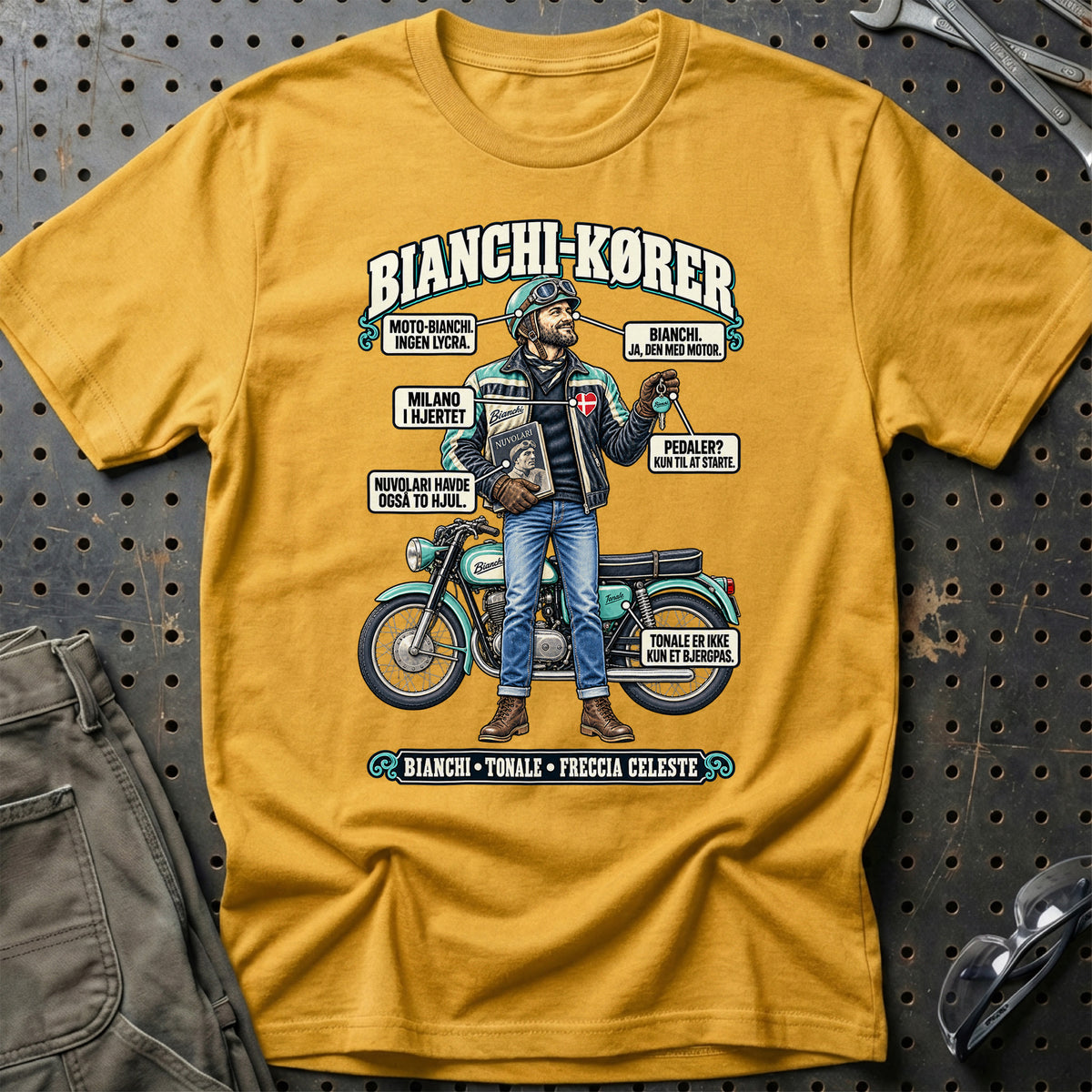 
Bianchi-Kører T-Shirt – Guld