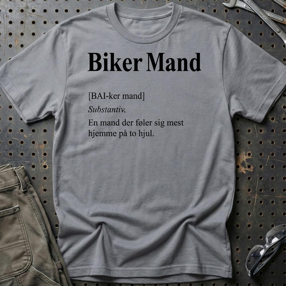 Biker Mand - Motorcykel Livsstil T-Shirt-Beklædning-Garage Culture-Grå Sport-S-Garage Culture Shop- garage - man cave - merchandise
