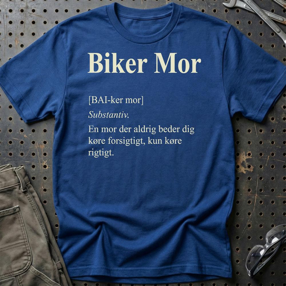 Biker Mor T-Shirt - MC Mor T-Shirt-Beklædning-Garage Culture-Blå Royal-S-Garage Culture Shop- garage - man cave - merchandise