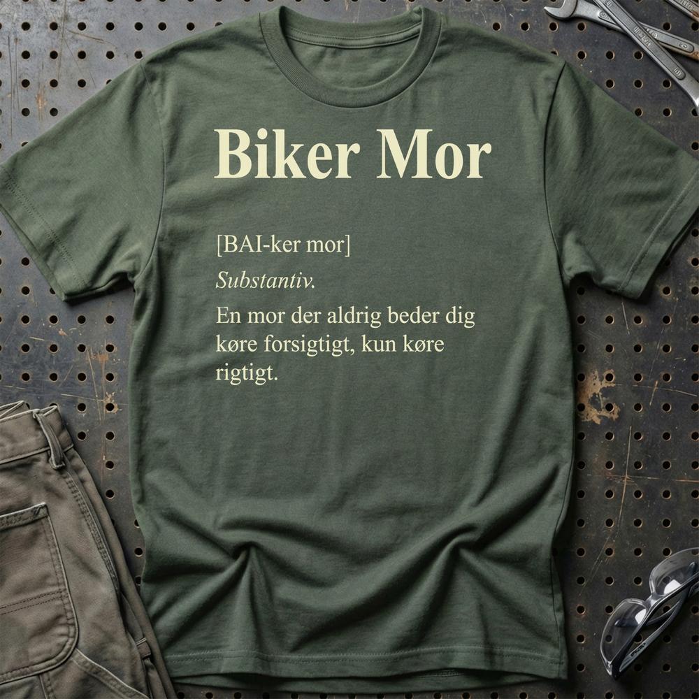 Biker Mor T-Shirt - MC Mor T-Shirt-Beklædning-Garage Culture-Grøn Militær-S-Garage Culture Shop- garage - man cave - merchandise