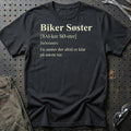 Biker Søster - Klar til Næste Tur T-Shirt-Beklædning-Garage Culture-Sort-S-Garage Culture Shop- garage - man cave - merchandise