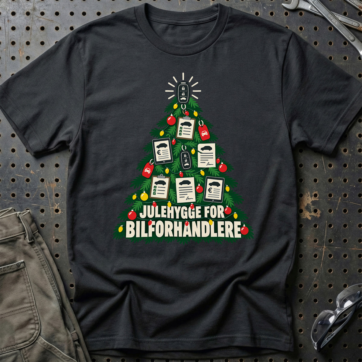 
Bilforhandler – Julehygge – Unisex T-Shirt – Sort