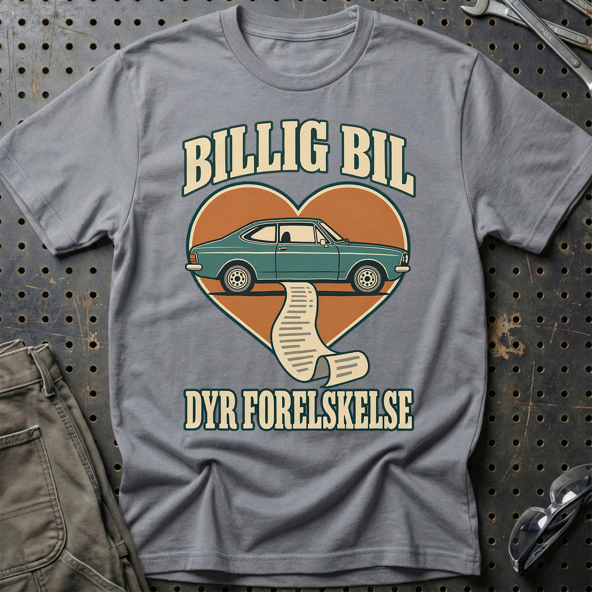 
Billig bil – Dyr forelskelse T-Shirt – Grå Sport