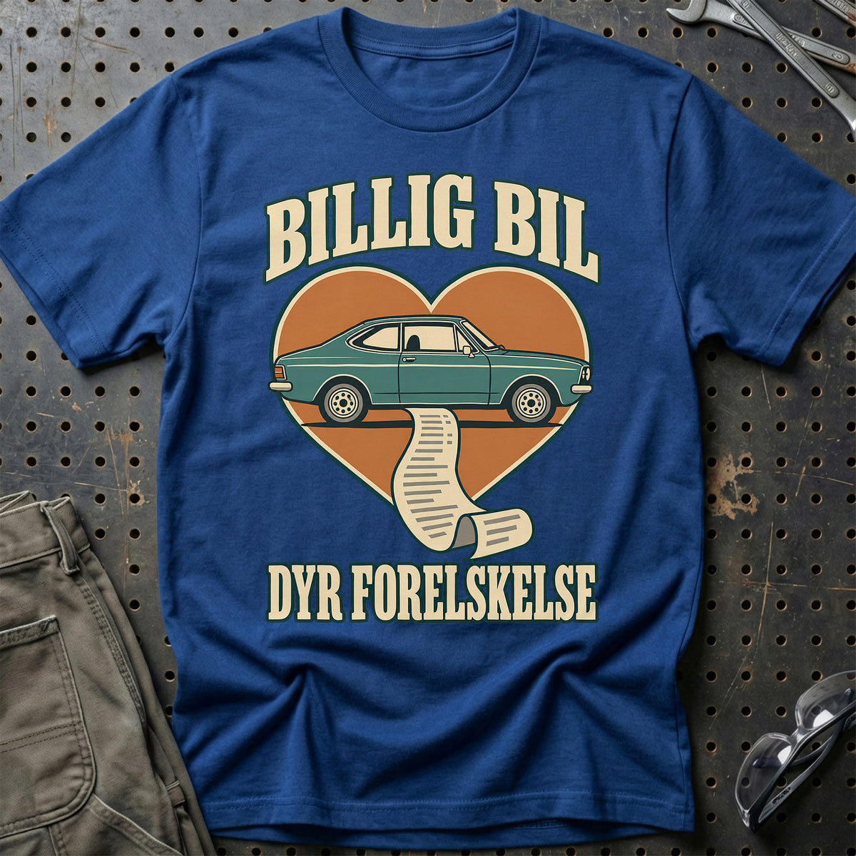 
Billig bil – Dyr forelskelse T-Shirt – Blå Royal