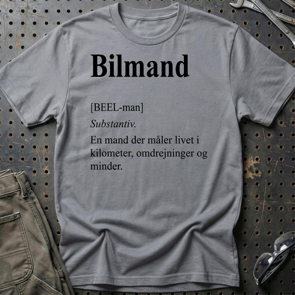 Bilmand Livsstil - Unisex T-Shirt , Bomuld-Beklædning-Garage Culture-Grå Sport-S-Garage Culture Shop- garage - man cave - merchandise
